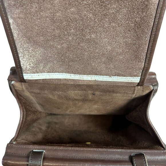 Vintage Coach WESTON Shoulder Bag Turn Lock Wood Dowls Brown Leather 9021 MEXICO - Picture 9 of 13